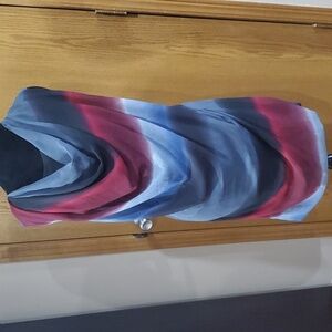 Collection by Costa Blanca red grey draped sleeveless dress